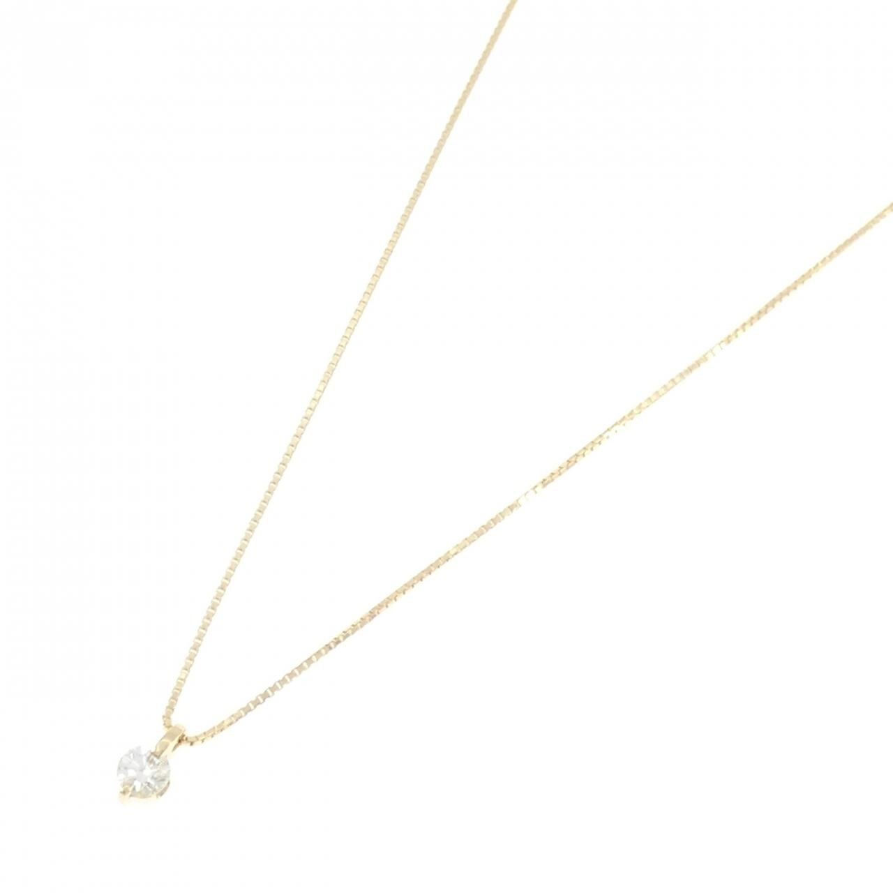 K18YG ソリティア ダイヤモンド ネックレス 0.51CT