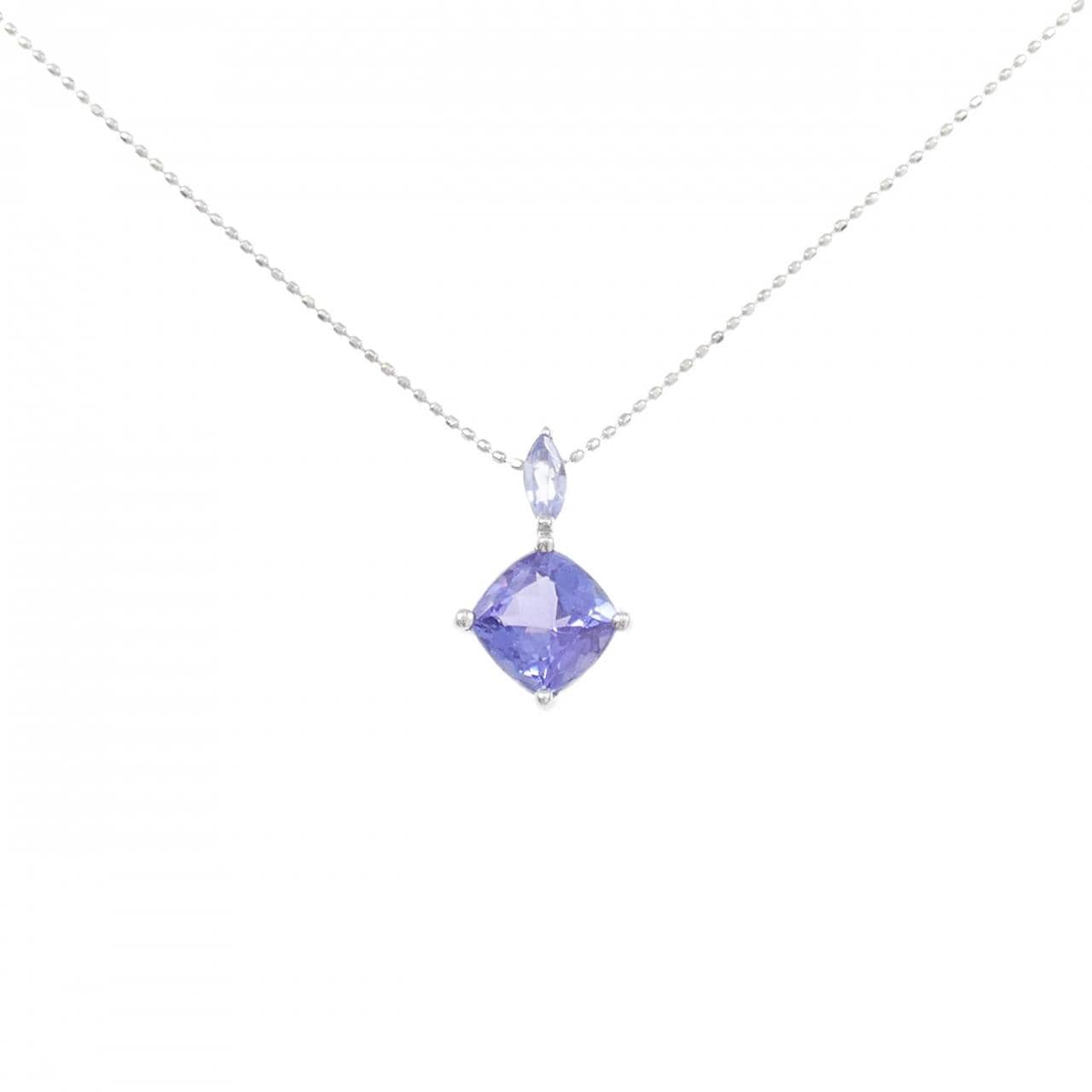 K18WG タンザナイト ネックレス 0.90CT