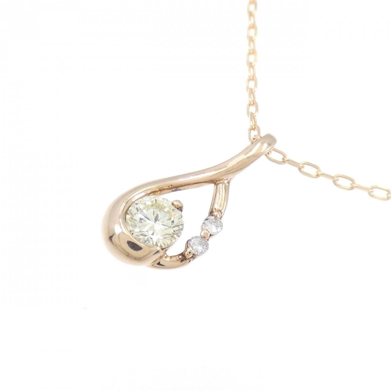 K18PG ダイヤモンド ネックレス 0.20CT
