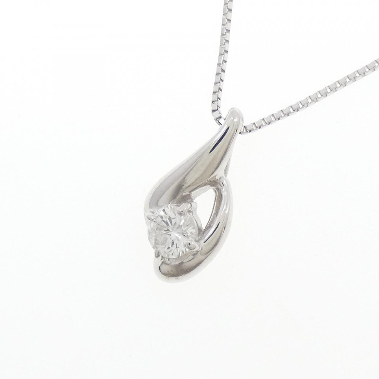 K18WG ダイヤモンド ネックレス 0.20CT