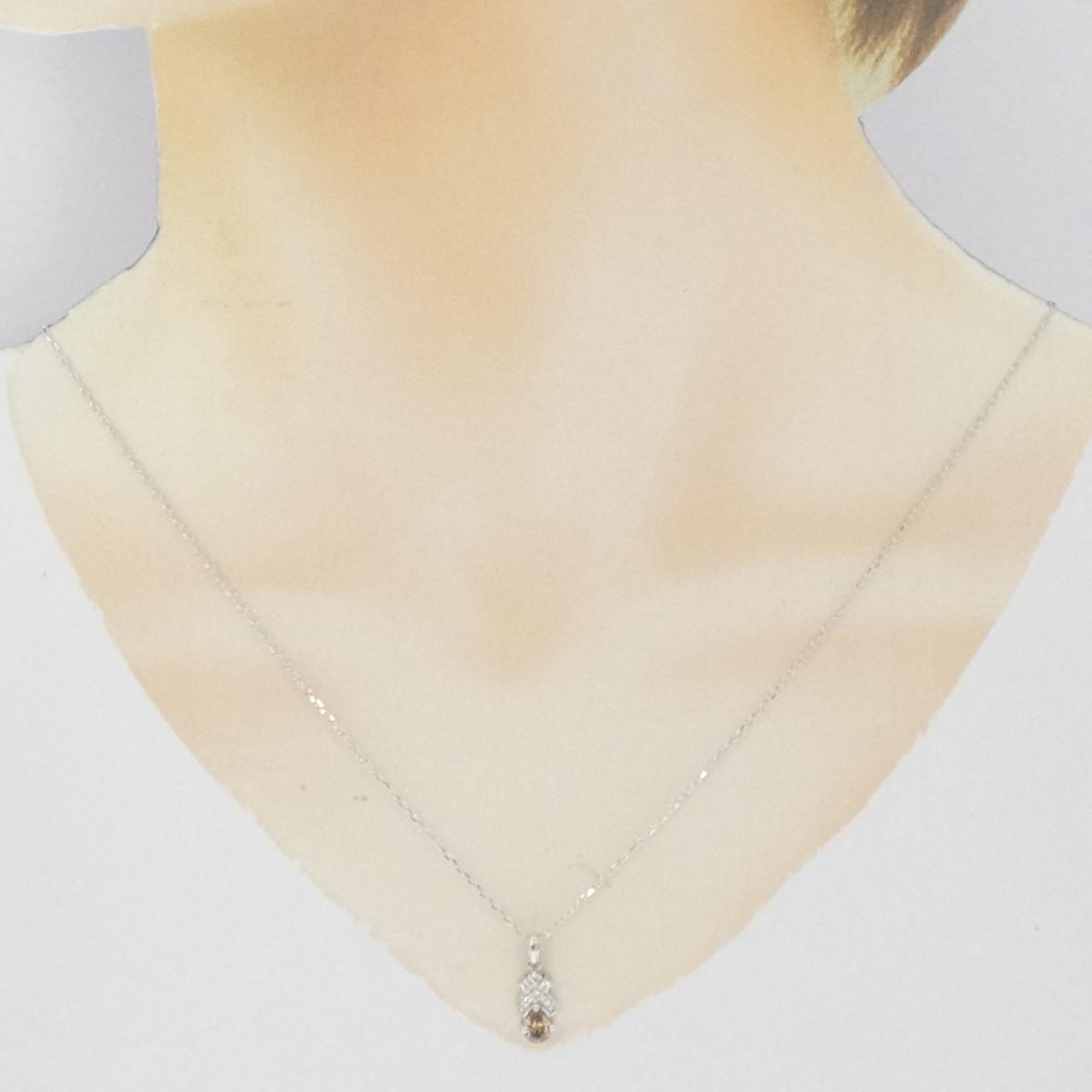K18WG ダイヤモンド ネックレス 0.42CT