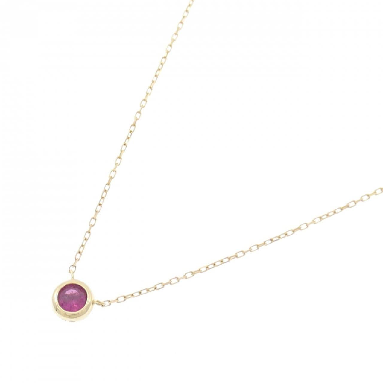 K18YG ルビー ネックレス