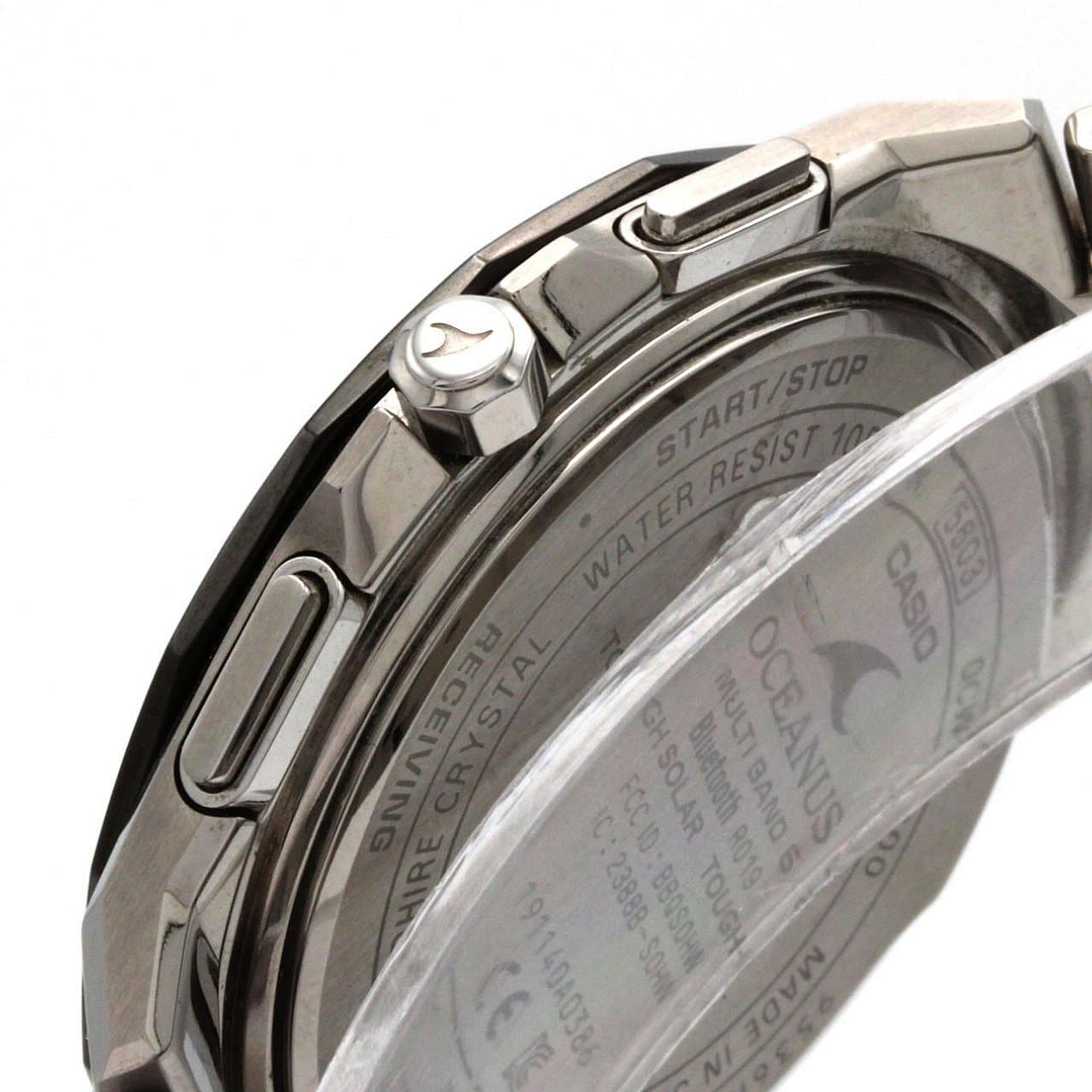 カシオ オシアナスマンタ 電波時計 OCW-S5000E-1AJF TI ソーラークォーツ