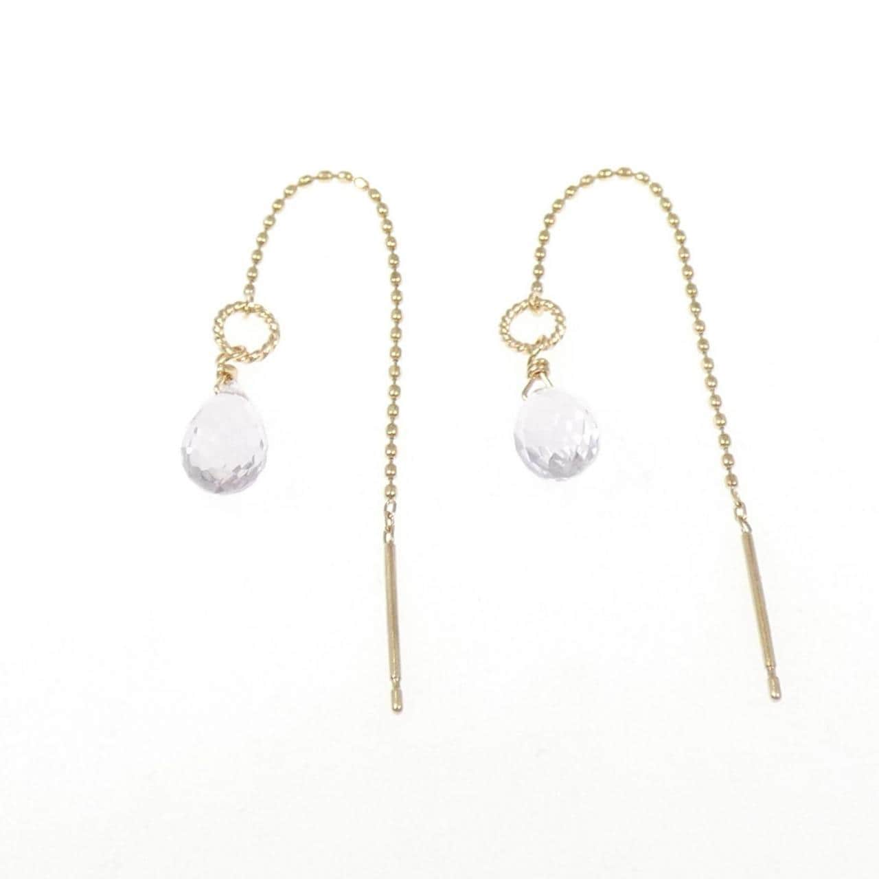 アガット クオーツ ピアス