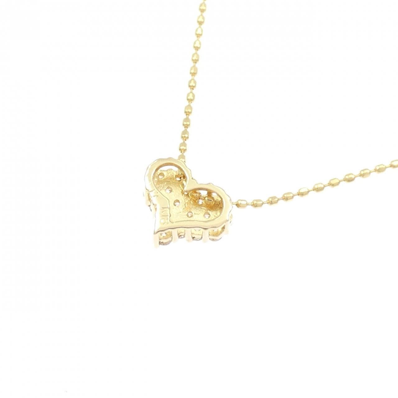 K18YG ハート ダイヤモンド ネックレス 0.17CT