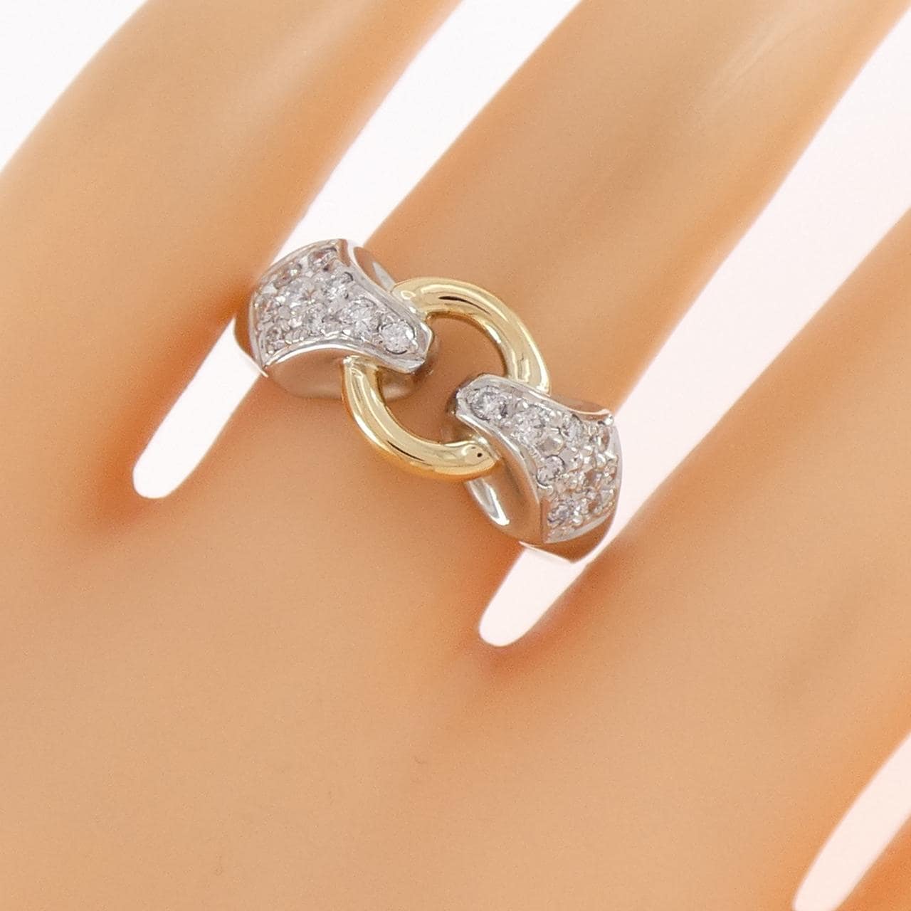 PT900/K18YG ダイヤモンド リング 0.25CT