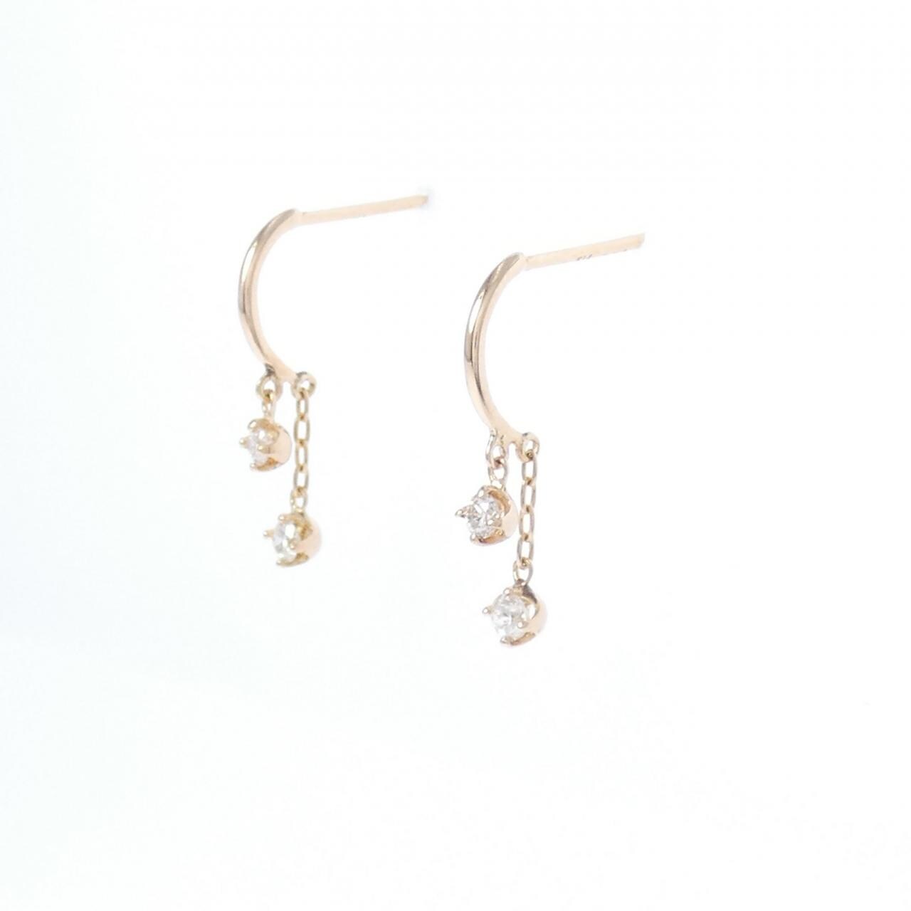 K14PG ダイヤモンド ピアス 0.14CT
