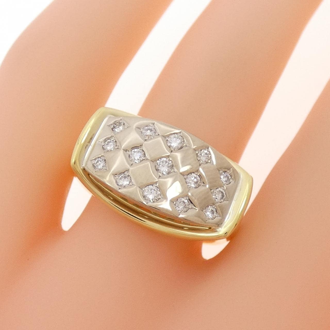 K18YG/K18WG ダイヤモンド リング 0.25CT