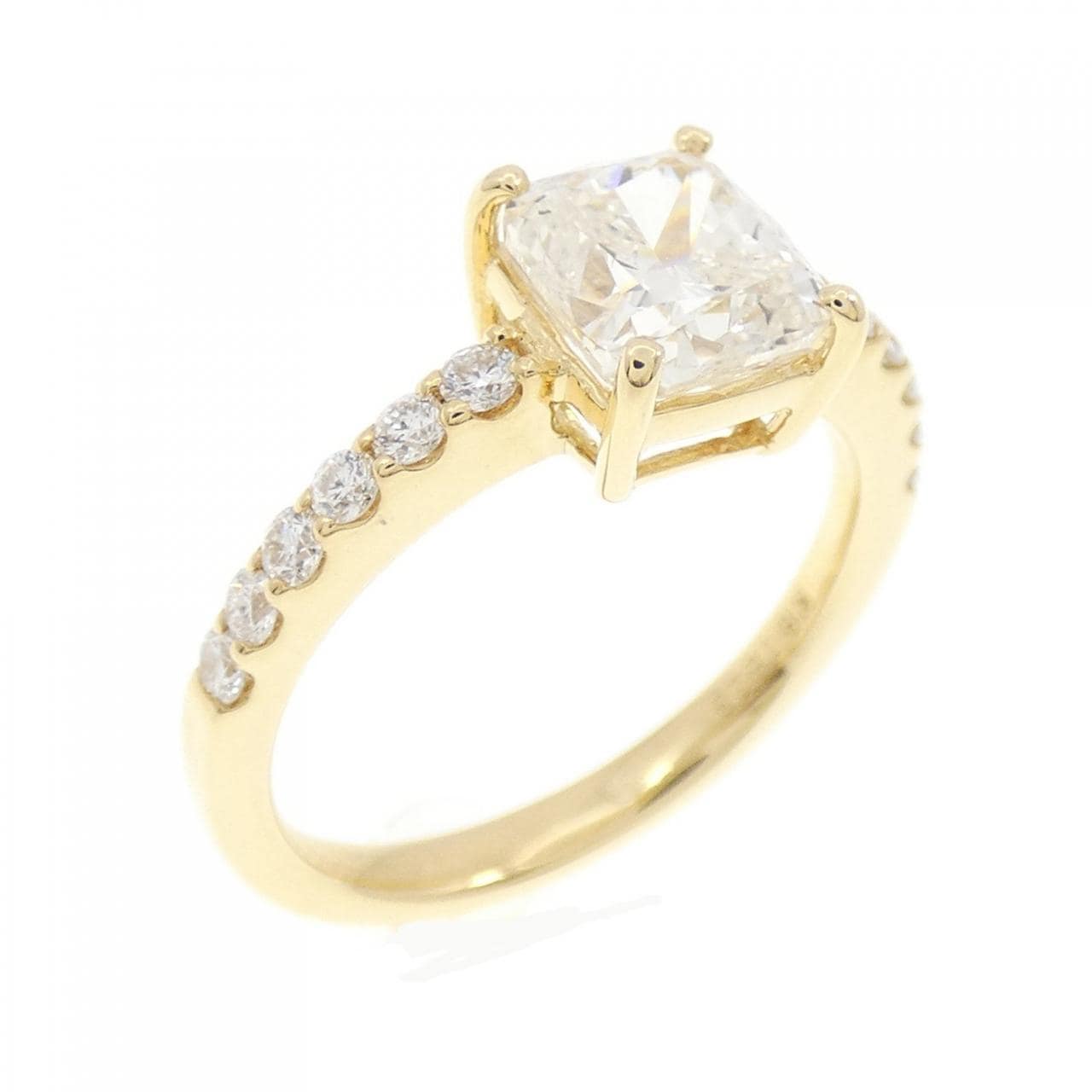 【リメイク】K18YG ダイヤモンド リング 1.503CT I VS1 ファンシーカット