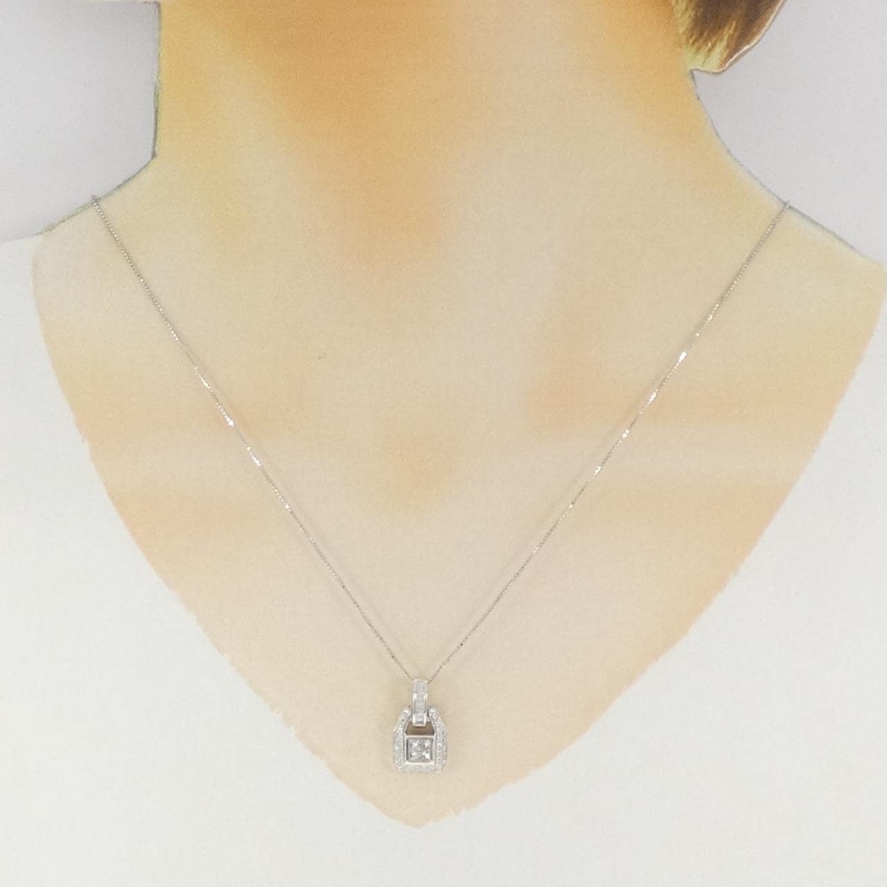 K18WG ダイヤモンド ネックレス 0.52CT