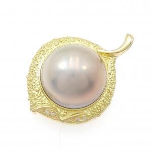 K18YG マベパール ブローチ