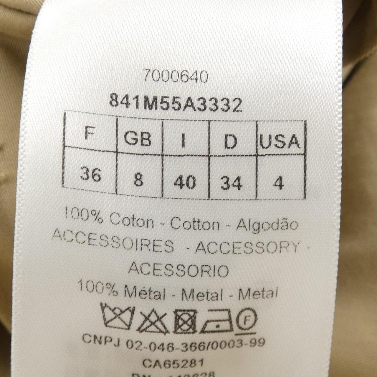 クリスチャンディオール CHRISTIAN DIOR 30MONTAIGNE 841M55A3332 トレンチコート