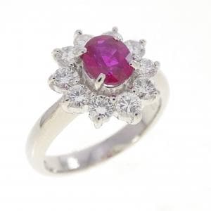PT900 ルビー リング 0.68CT