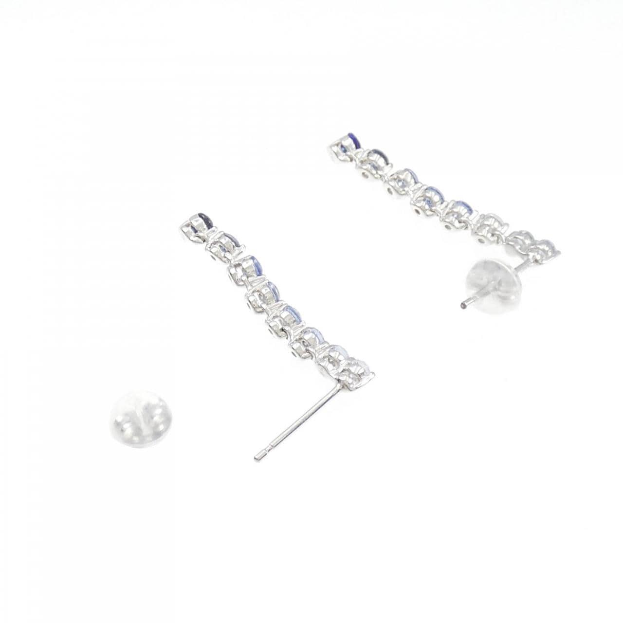 K18WG サファイヤ ピアス 0.86CT
