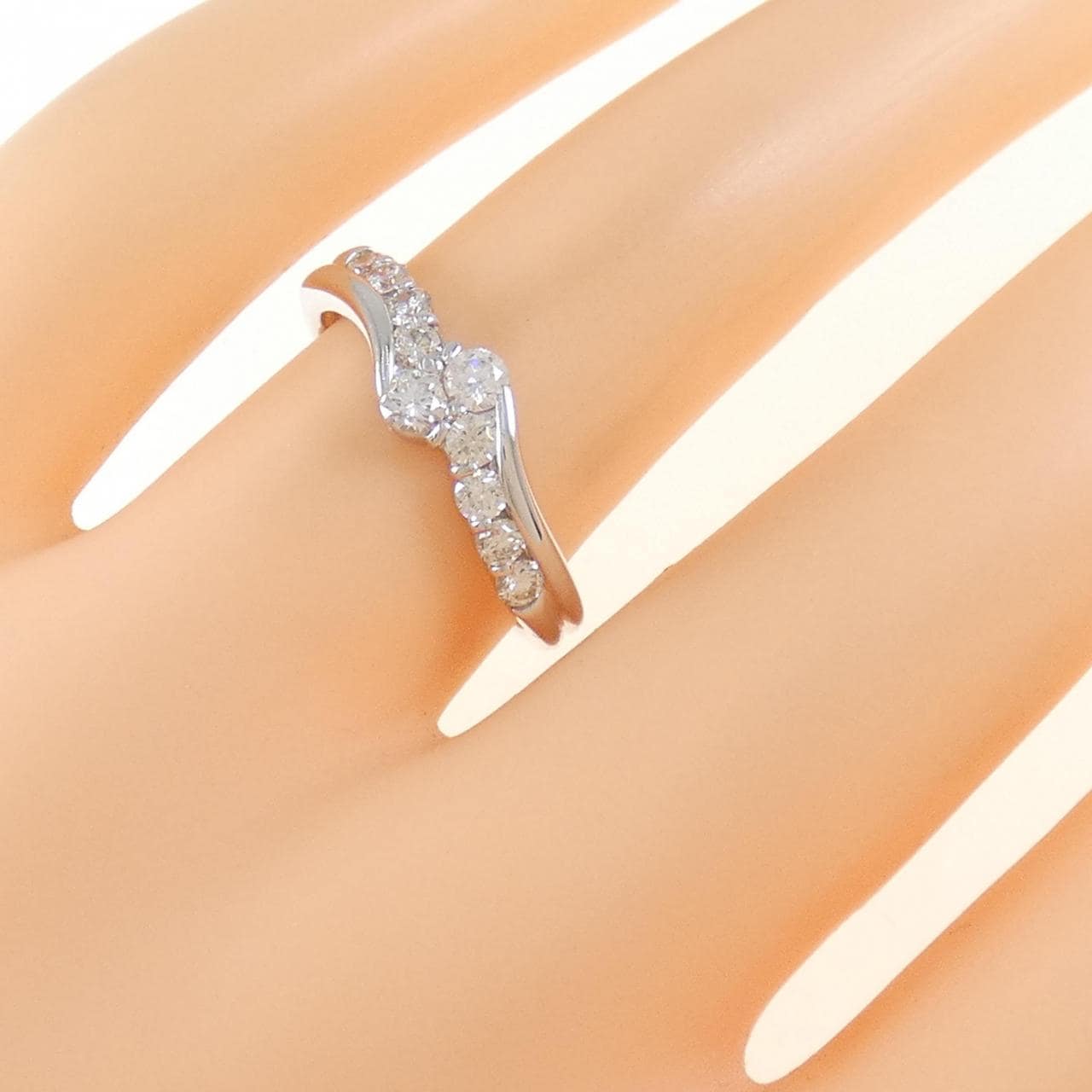 K18WG ダイヤモンド リング 0.50CT