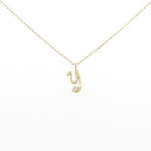 K18YG イニシャルY ダイヤモンド ネックレス 0.01CT