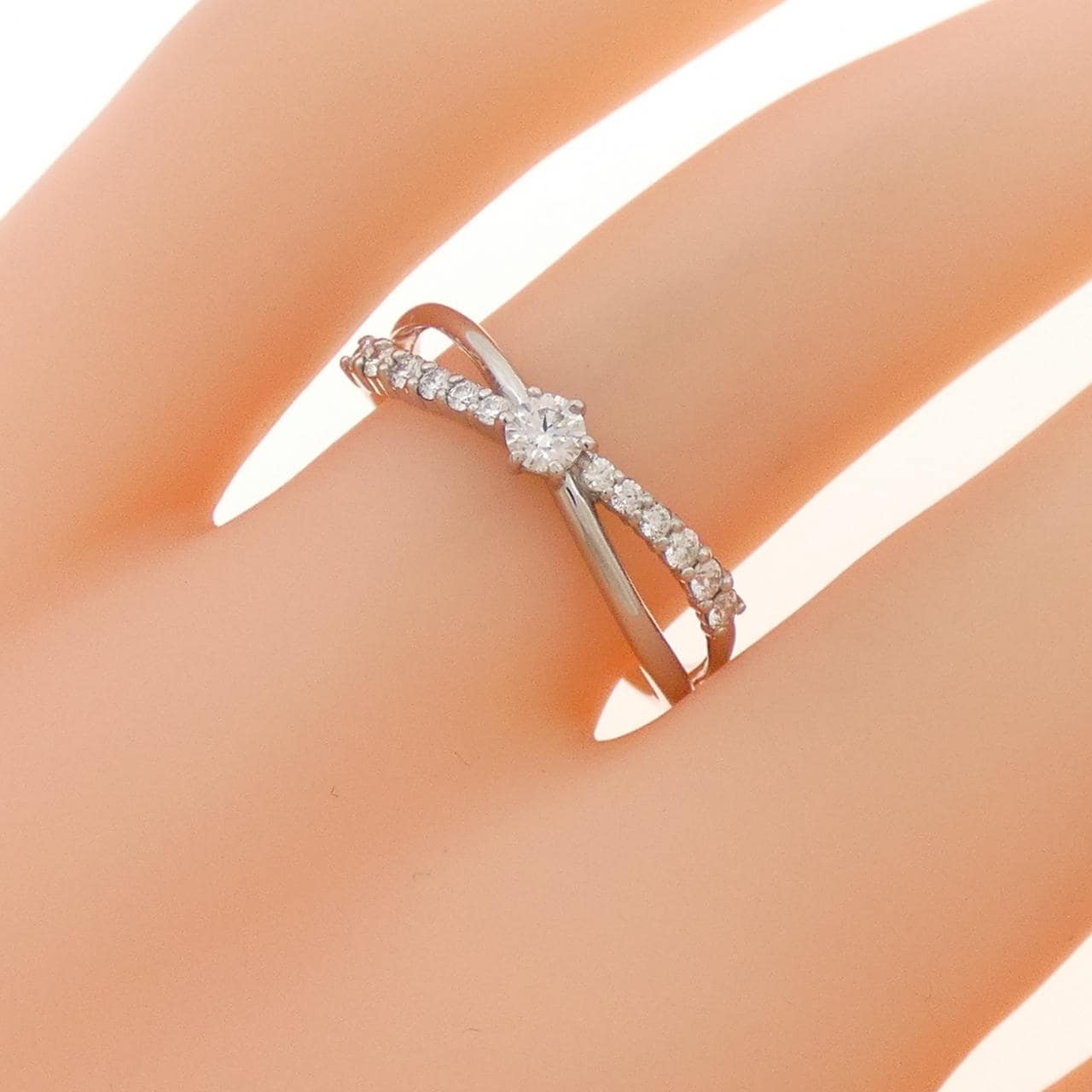 PT950 ダイヤモンド リング 0.22CT