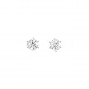 【リメイク】PT900/ST ダイヤモンド ピアス 0.305CT 0.306CT D VVS1 3EXT-EXT-H&C