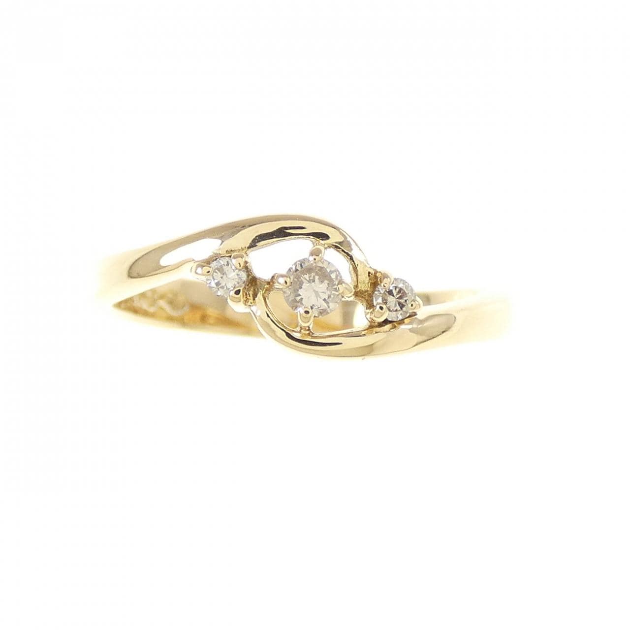 K18YG ダイヤモンド リング 0.08CT