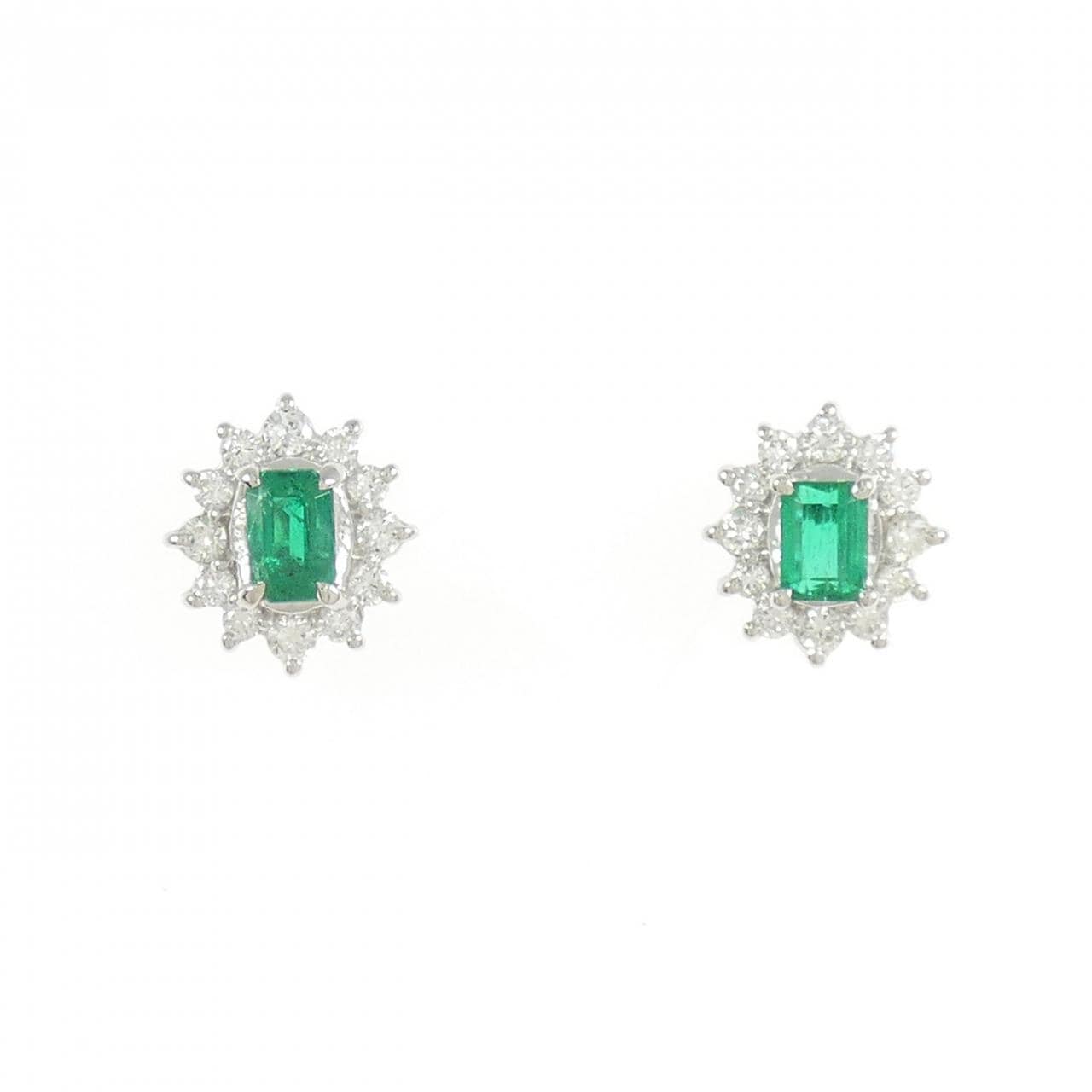 PT900 エメラルド ピアス 0.62CT