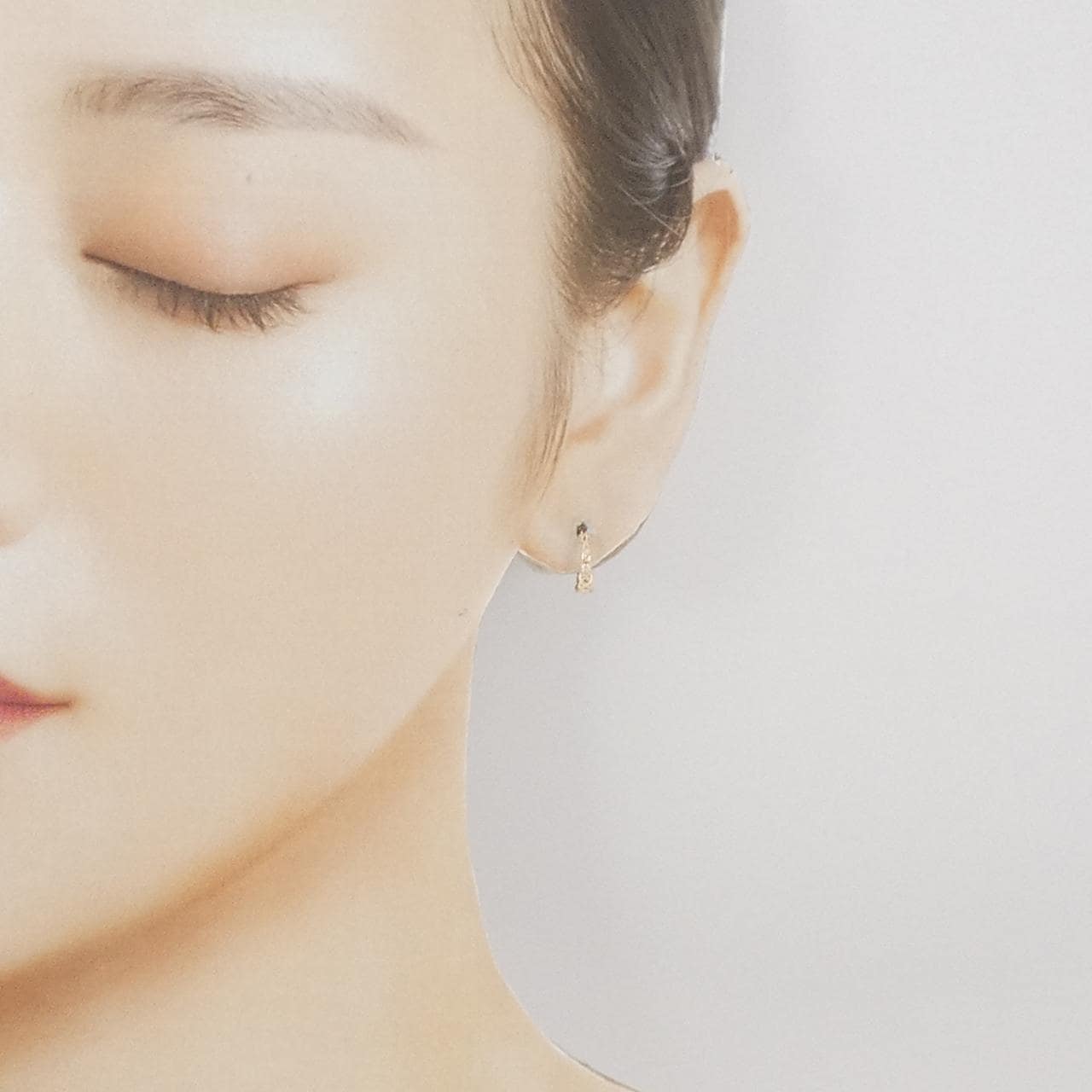 シエナ ロゼ ダイヤモンド ピアス 0.02CT