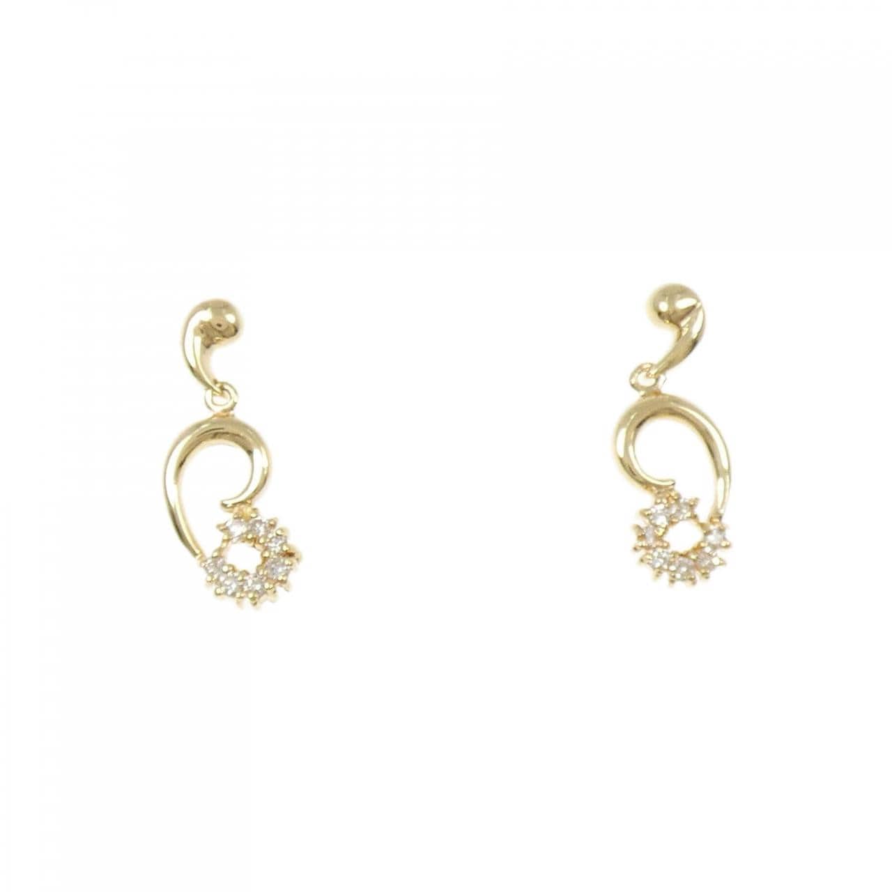 K18YG钻石耳环0.10CT