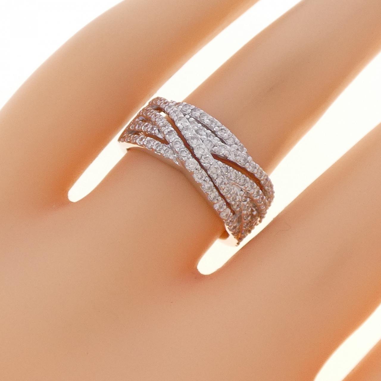 K18WG ダイヤモンド リング 0.88CT