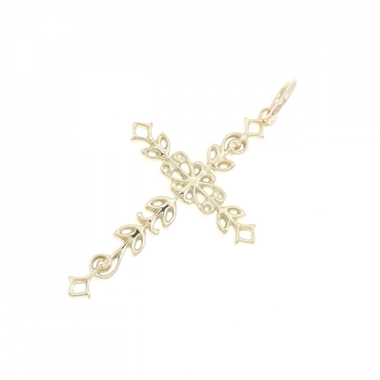 Agete K10YG Cross Pendant