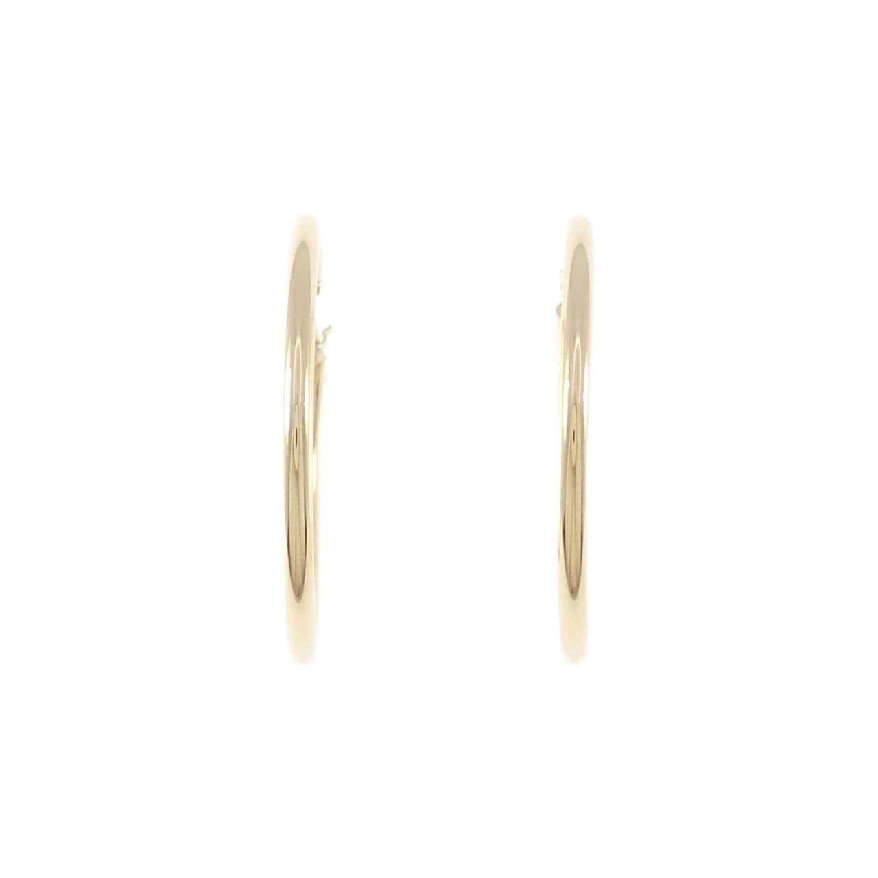 K18YG hoop earrings