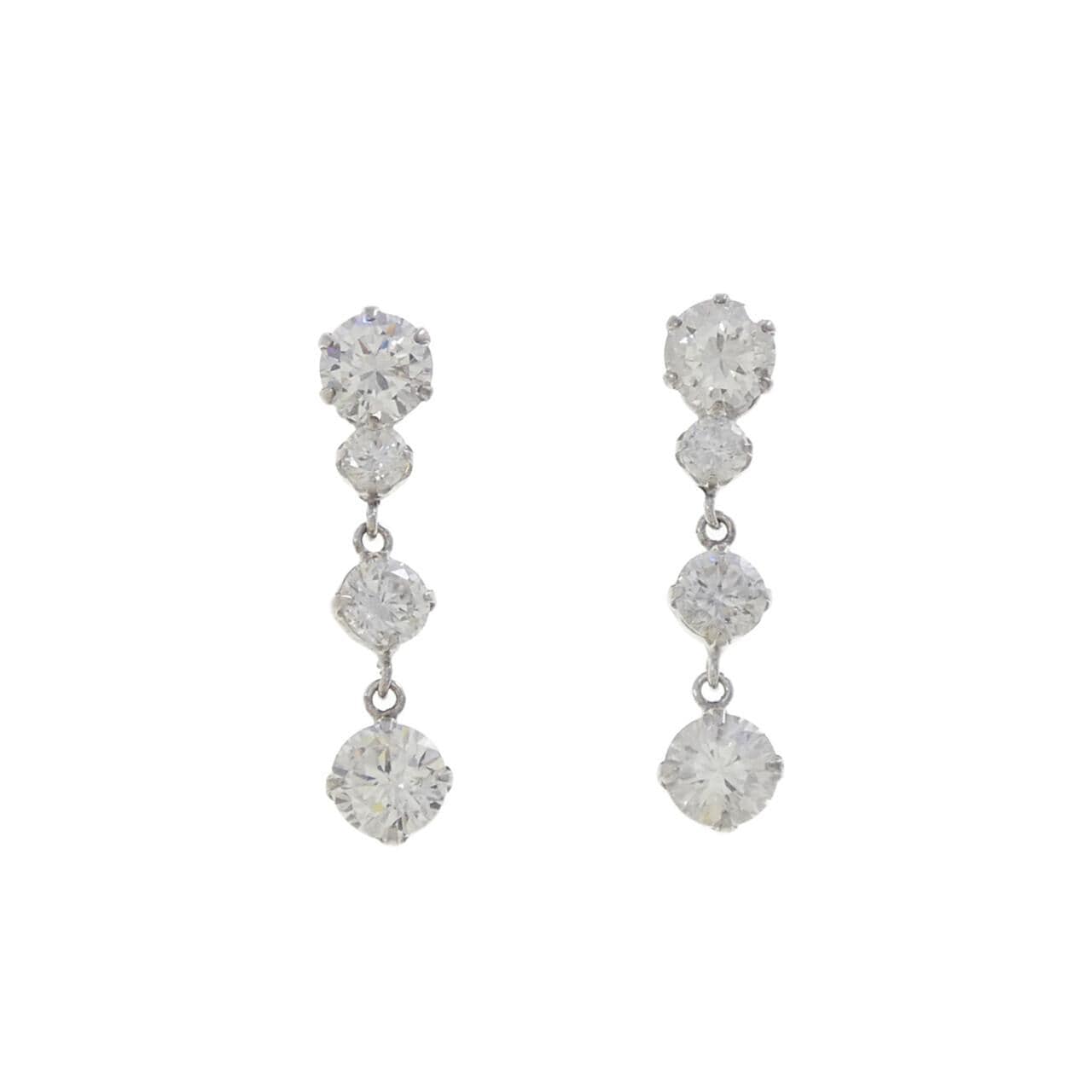 K14WG 2WAY キュービック ピアス