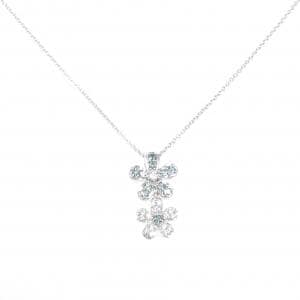 K18WG フラワー アレキサンドライト ネックレス 0.27CT