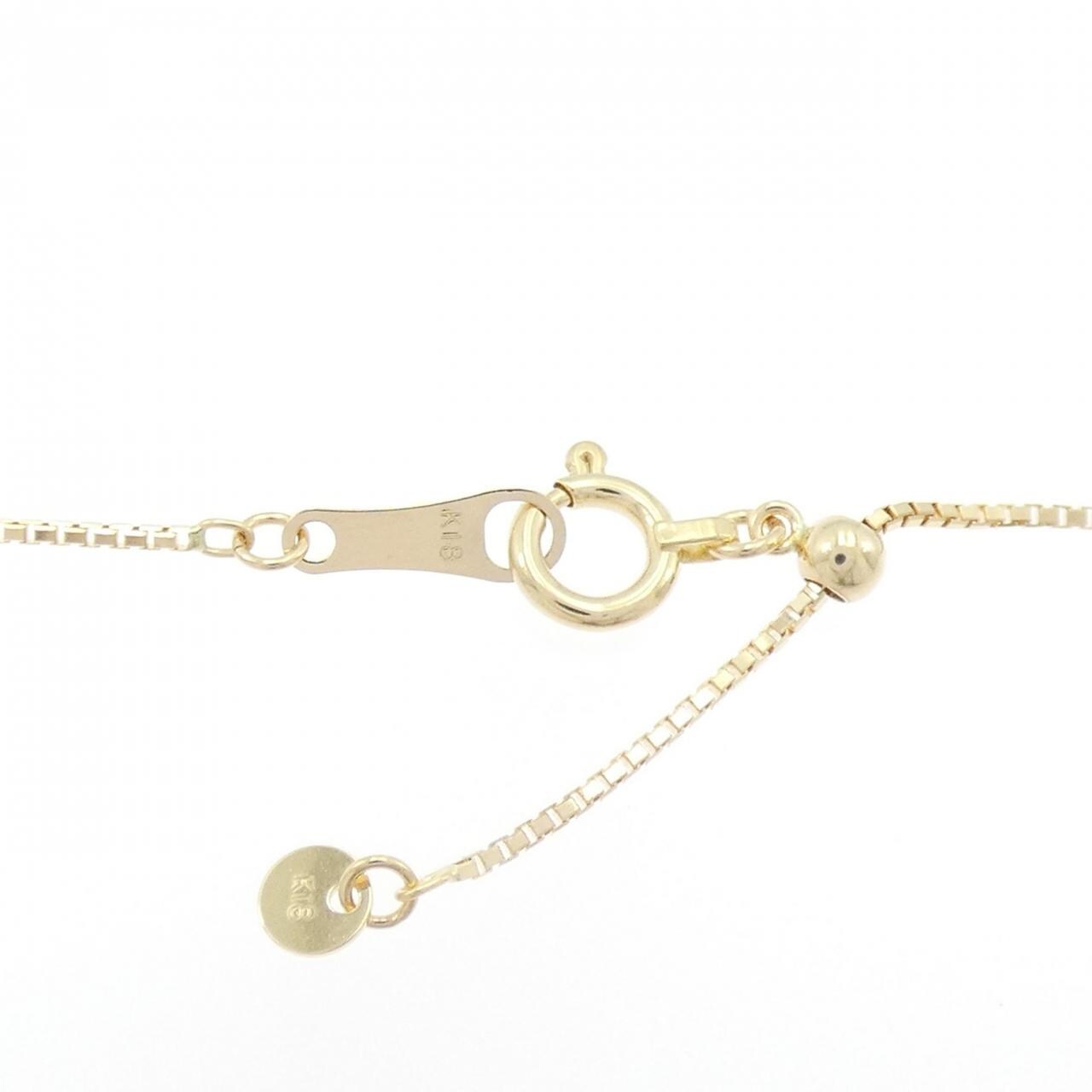 K18YG Moon x Star Diamond Necklace 0.15CT