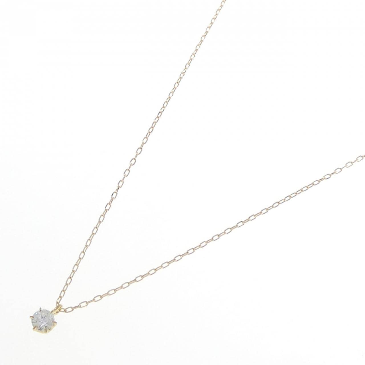 K18YG ソリティア ダイヤモンド ネックレス 0.205CT