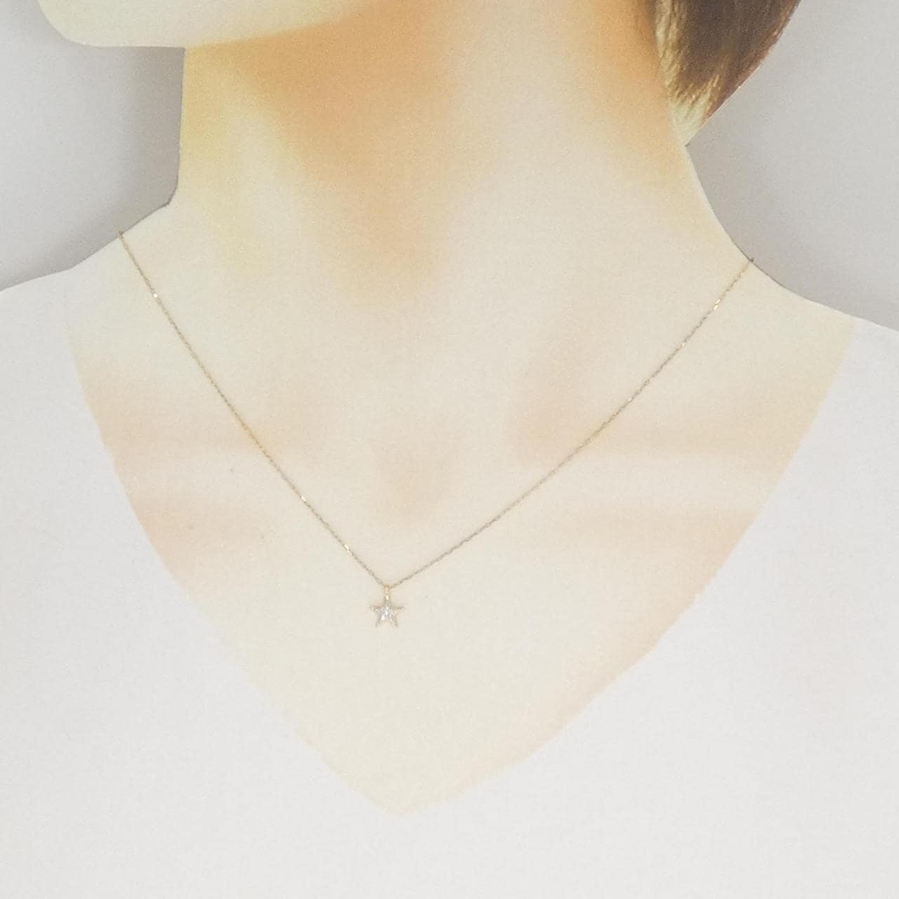 スタージュエリー スター ダイヤモンド ネックレス 0.02CT