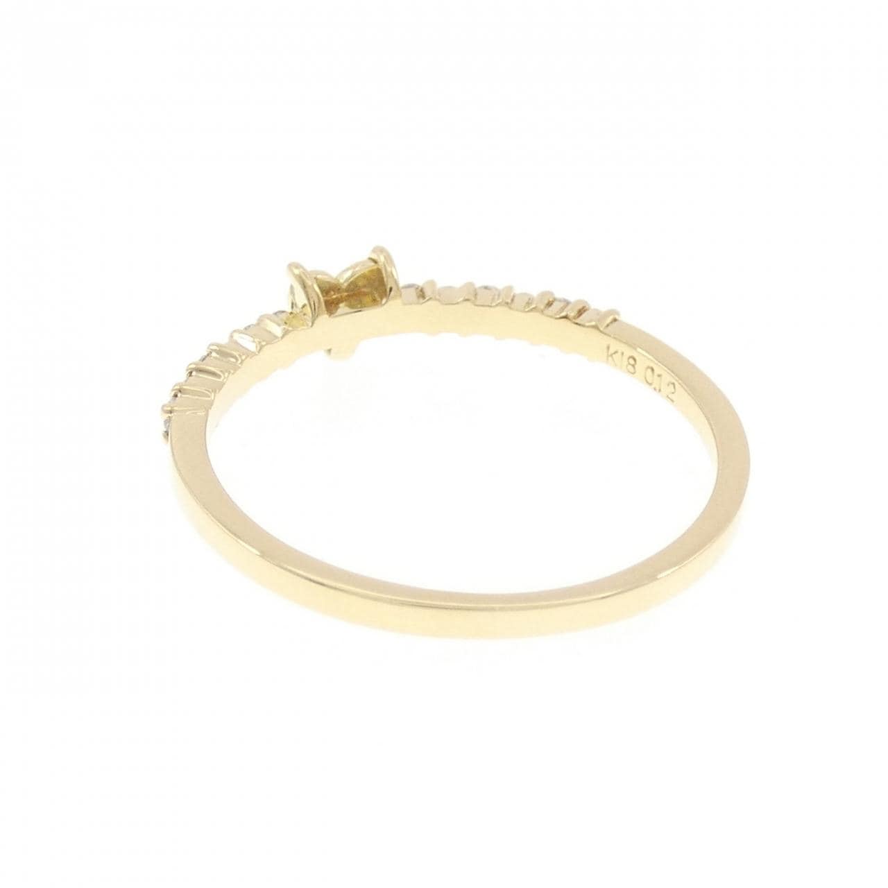 K18YG ハート ダイヤモンド リング 0.12CT