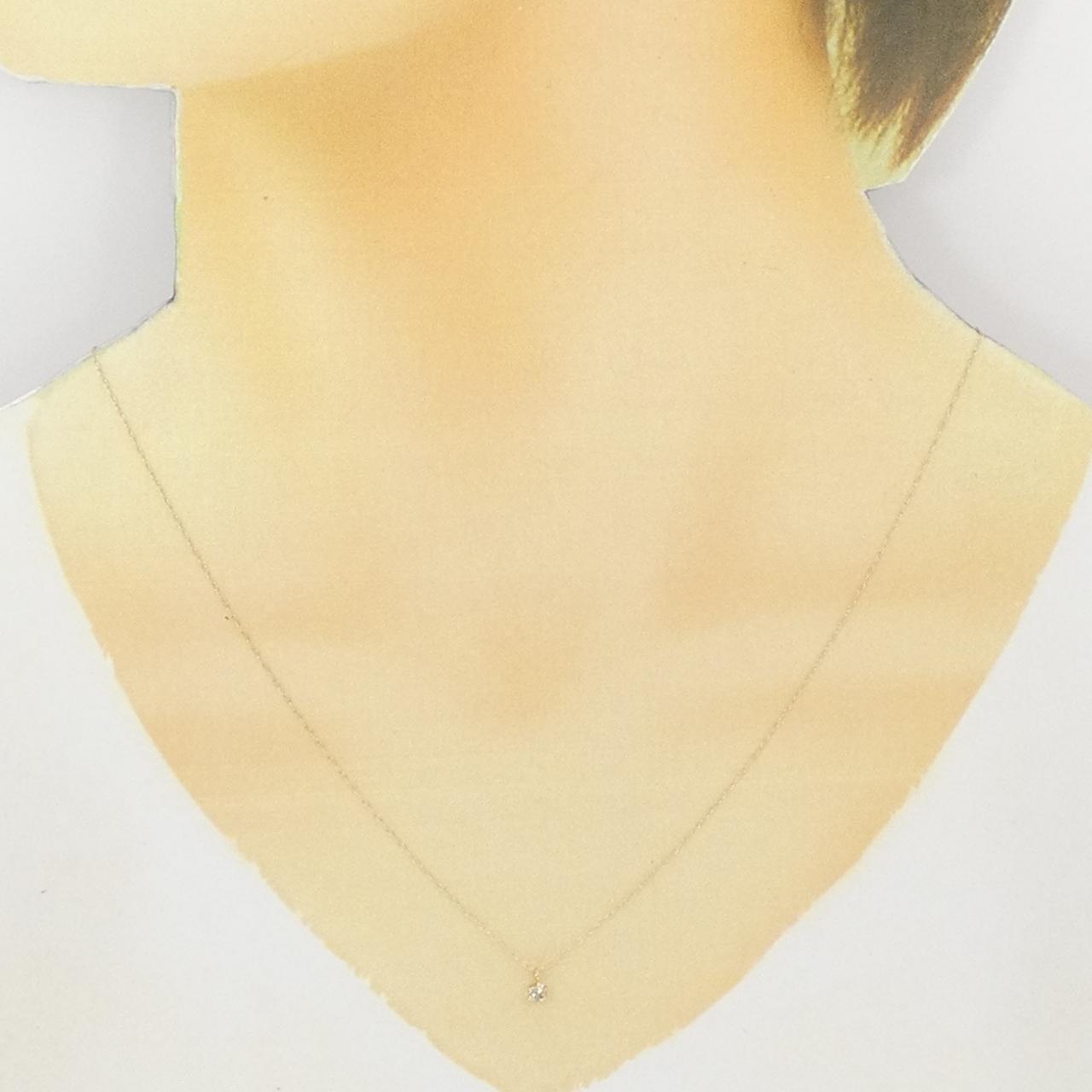 K10YG Solitaire Diamond Necklace 0.10CT