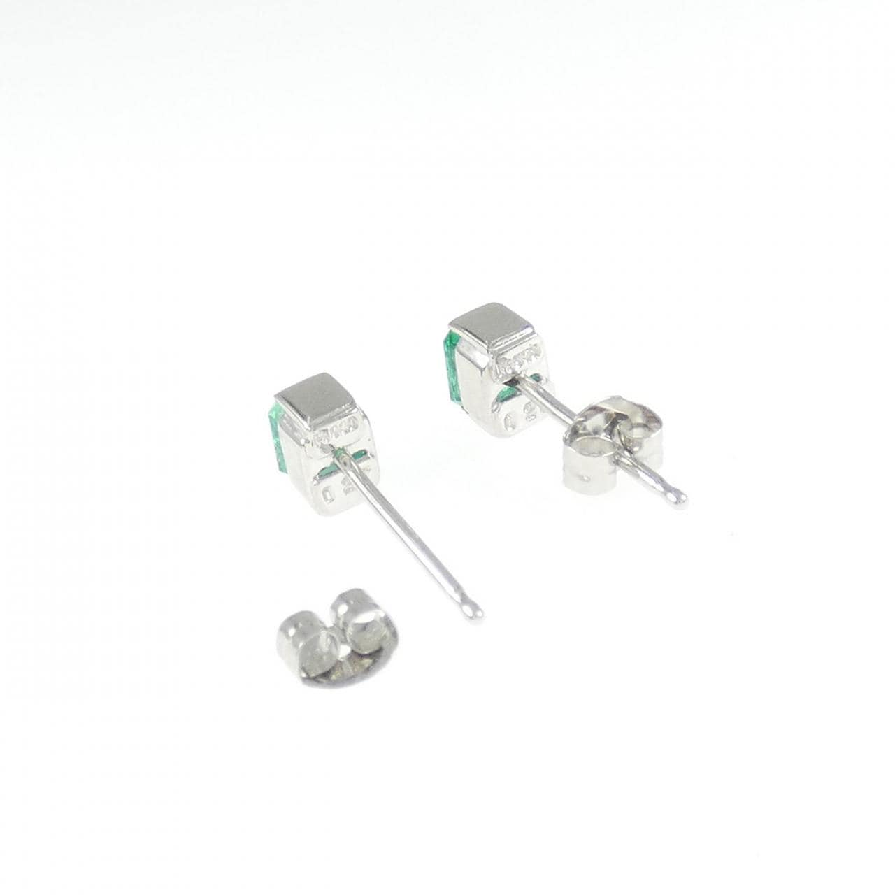 PT900 エメラルド ピアス 0.50CT