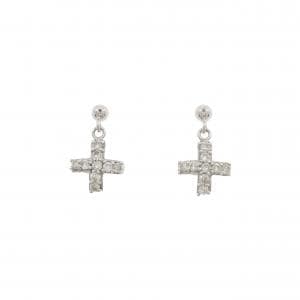 K14WG ダイヤモンド ピアス 0.20CT