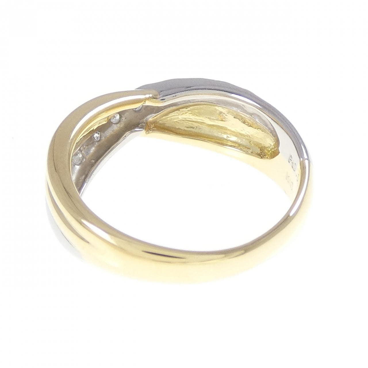 K18YG/PT900 ダイヤモンド リング 0.11CT