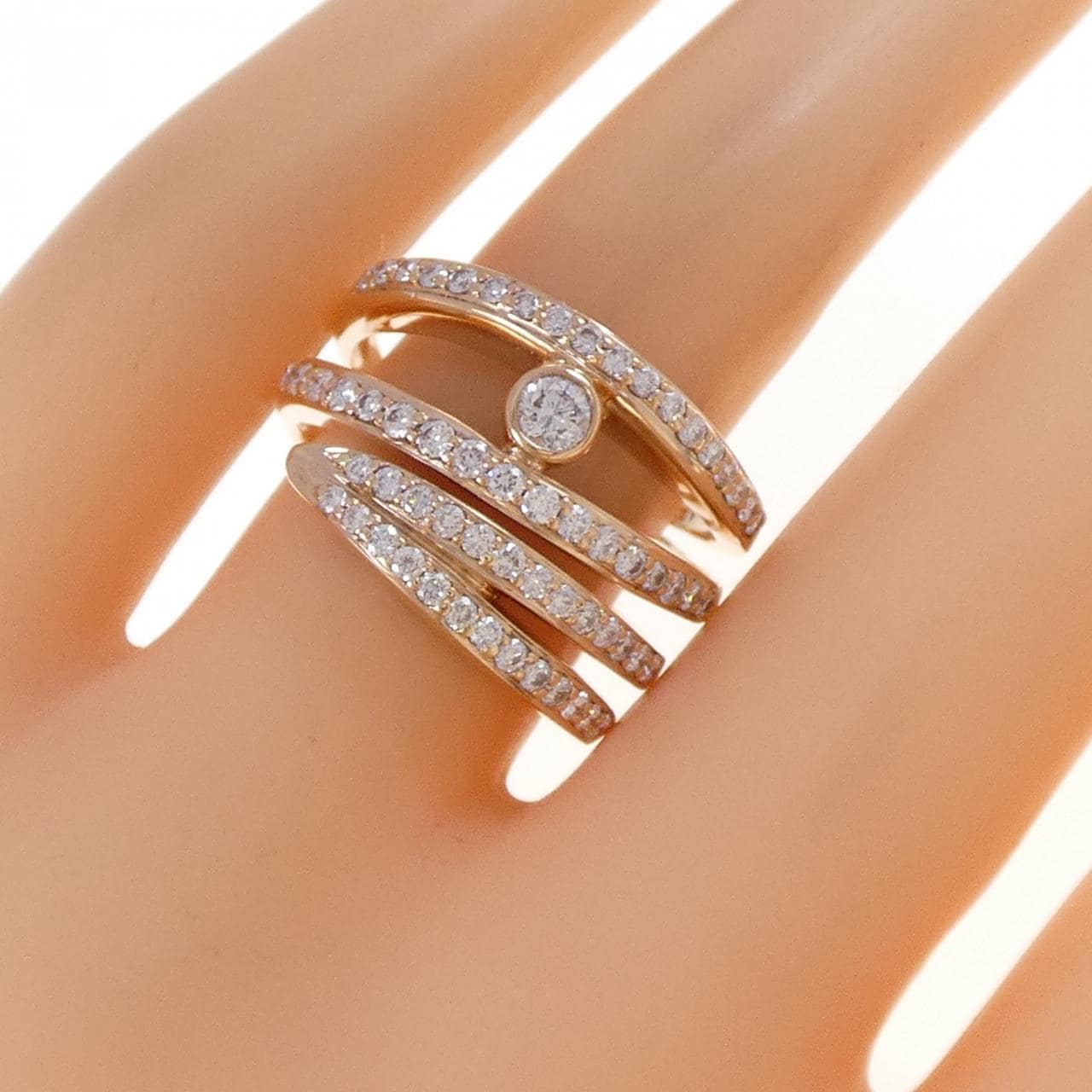 750PG ダイヤモンド リング 1.00CT