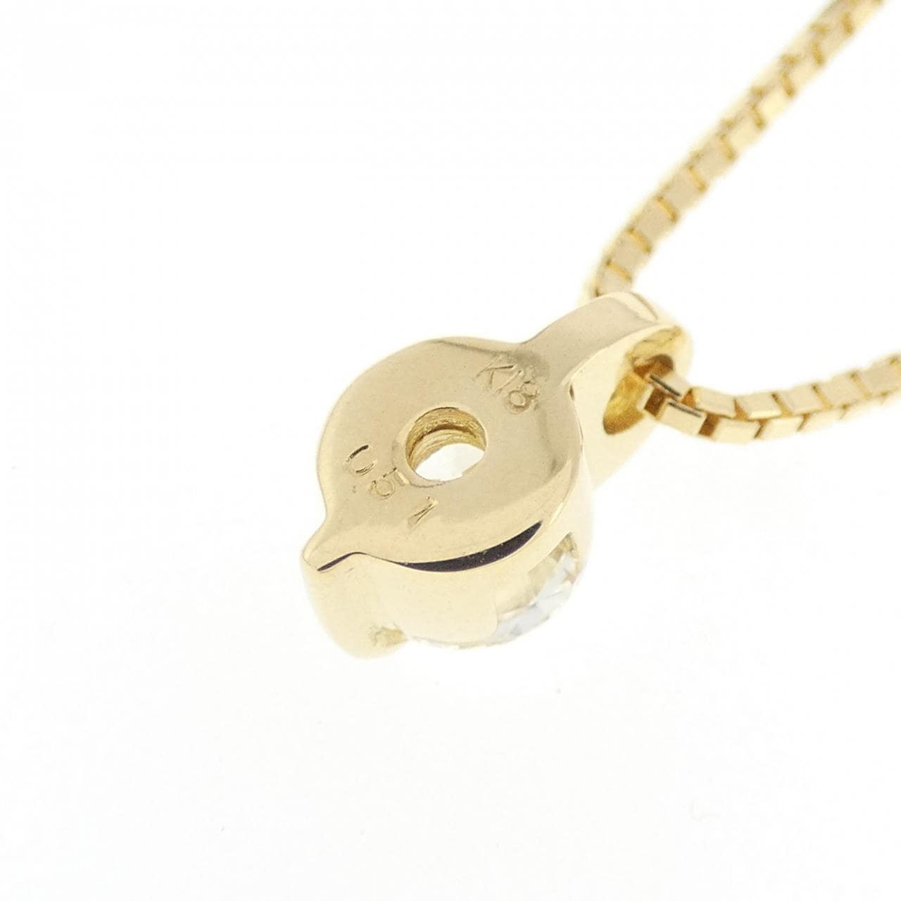 K18YG ソリティア ダイヤモンド ネックレス 0.51CT