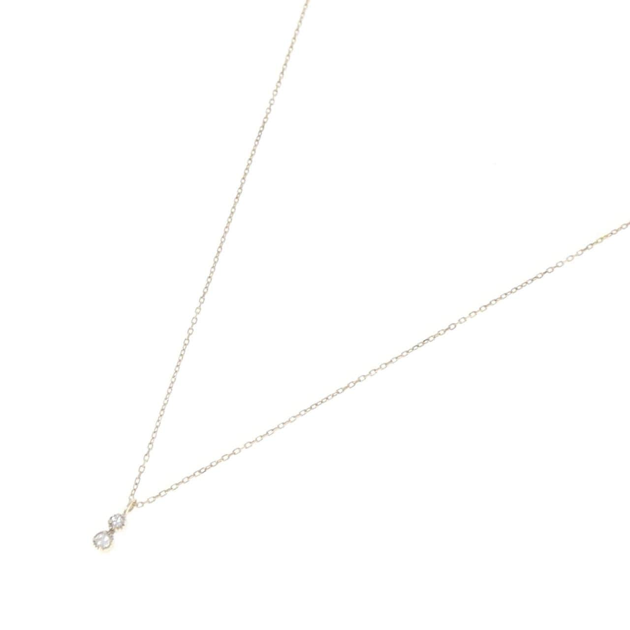 K10YG ダイヤモンド ネックレス 0.02CT