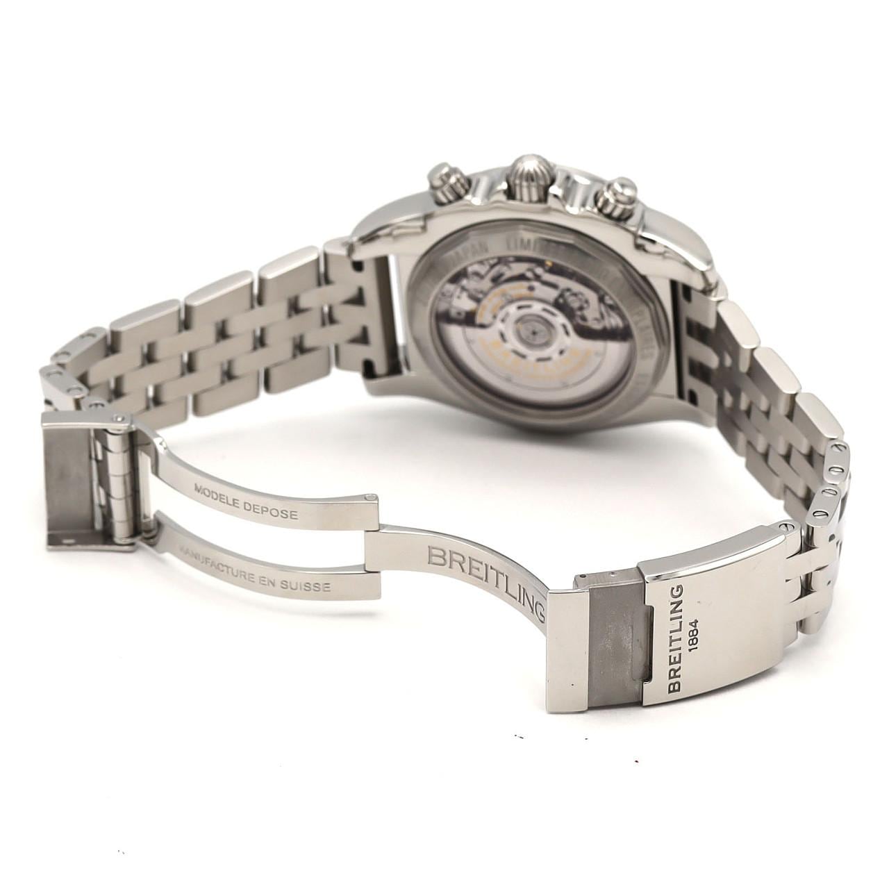 ブライトリング クロノマット44ブラックローマンマザーオブパール JAPAN LTD AB0111/S011B64PA SS 自動巻