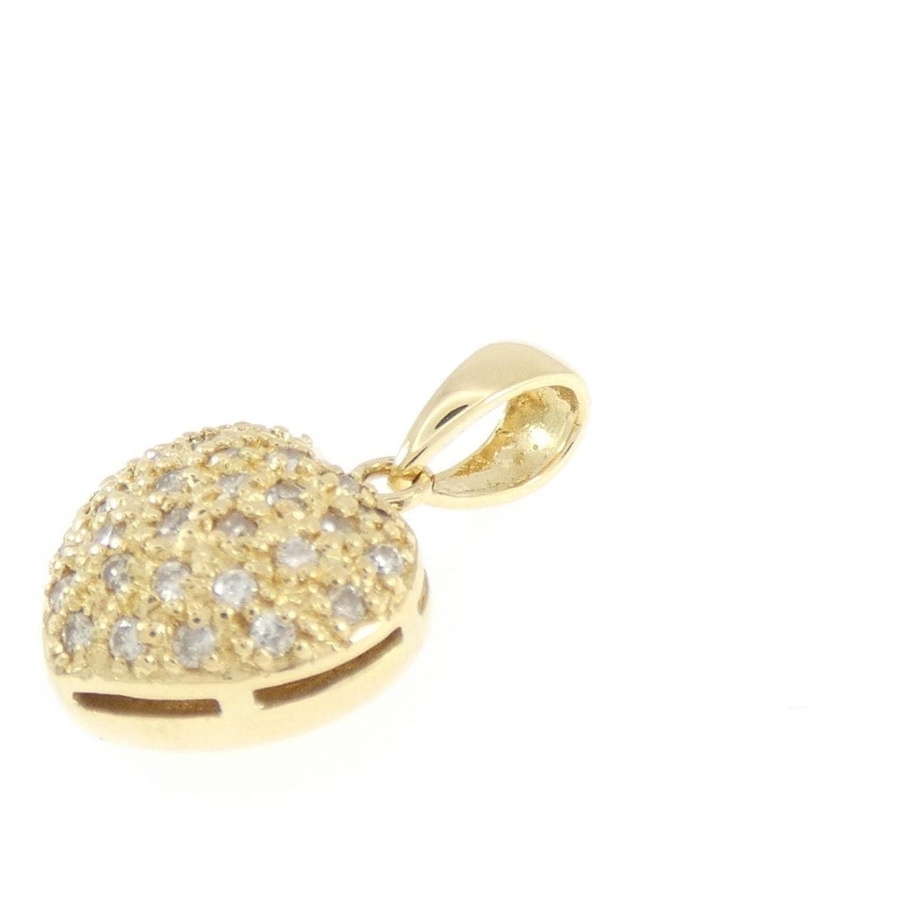K18YG ハート ダイヤモンド ペンダント 0.22CT