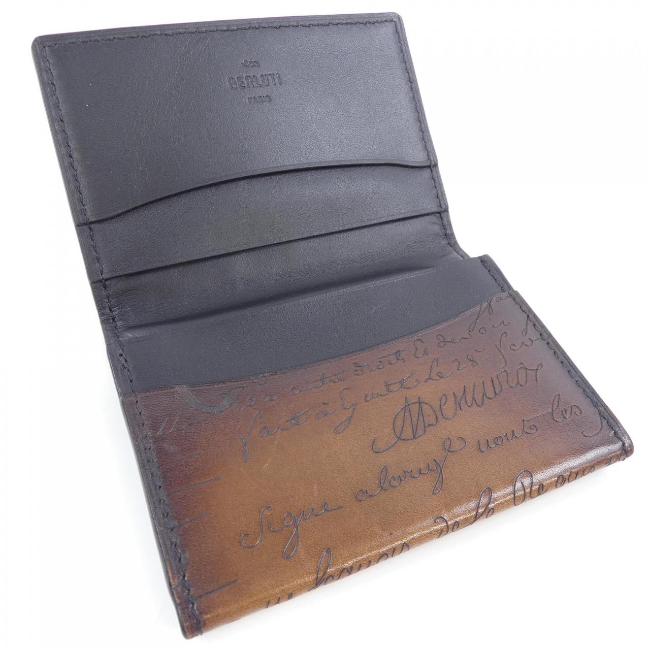 ベルルッティ Berluti インブイアスクリットレザーカードホルダー CARD CASE