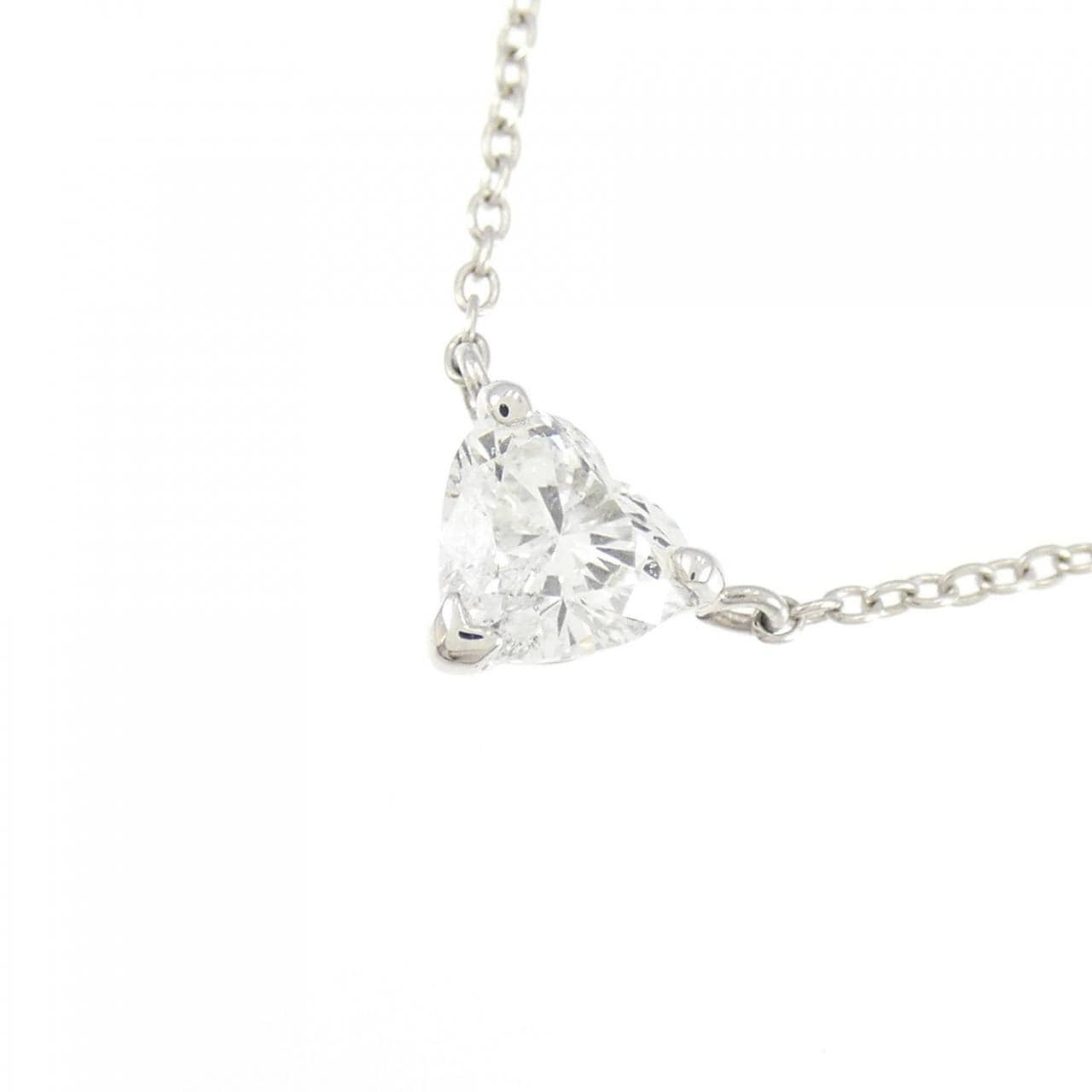 K18WG heart Diamond necklace 0.484CT