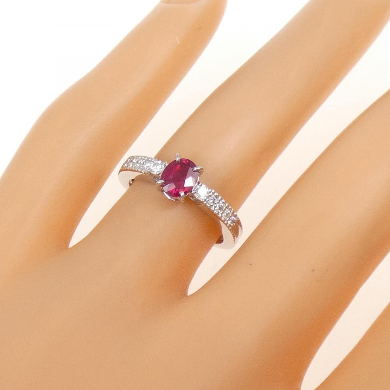 PT900 ルビー リング 0.63CT