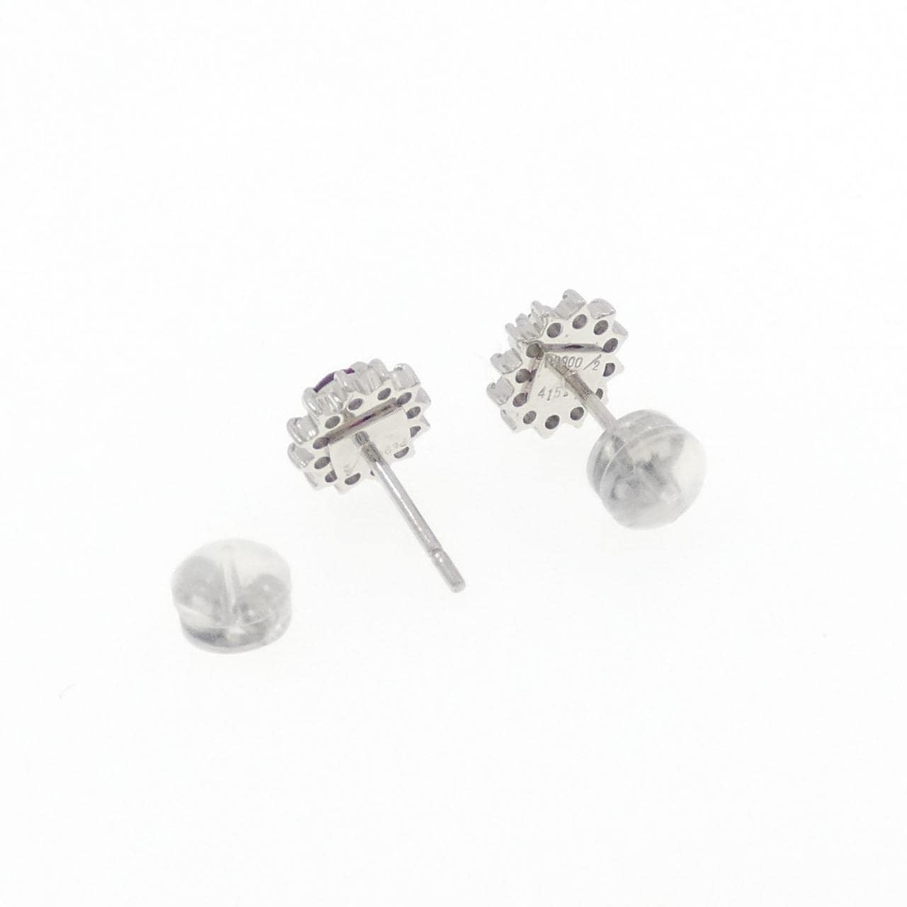 PT900 ルビー ピアス 0.415CT