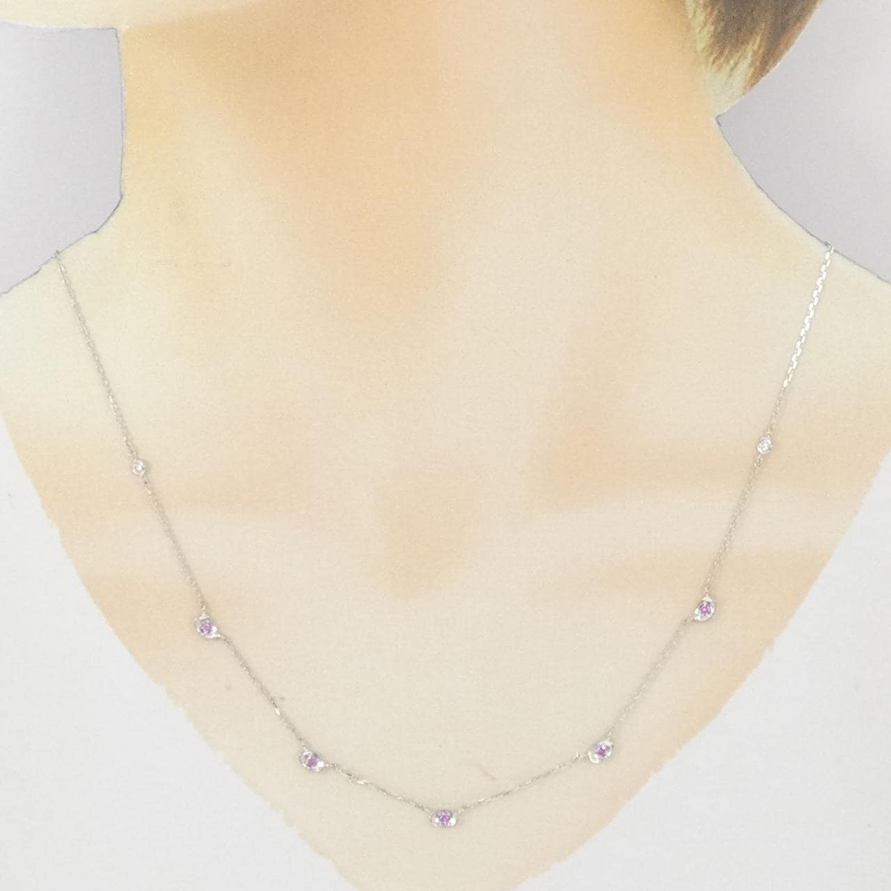 PT850 サファイヤ ネックレス 0.20CT