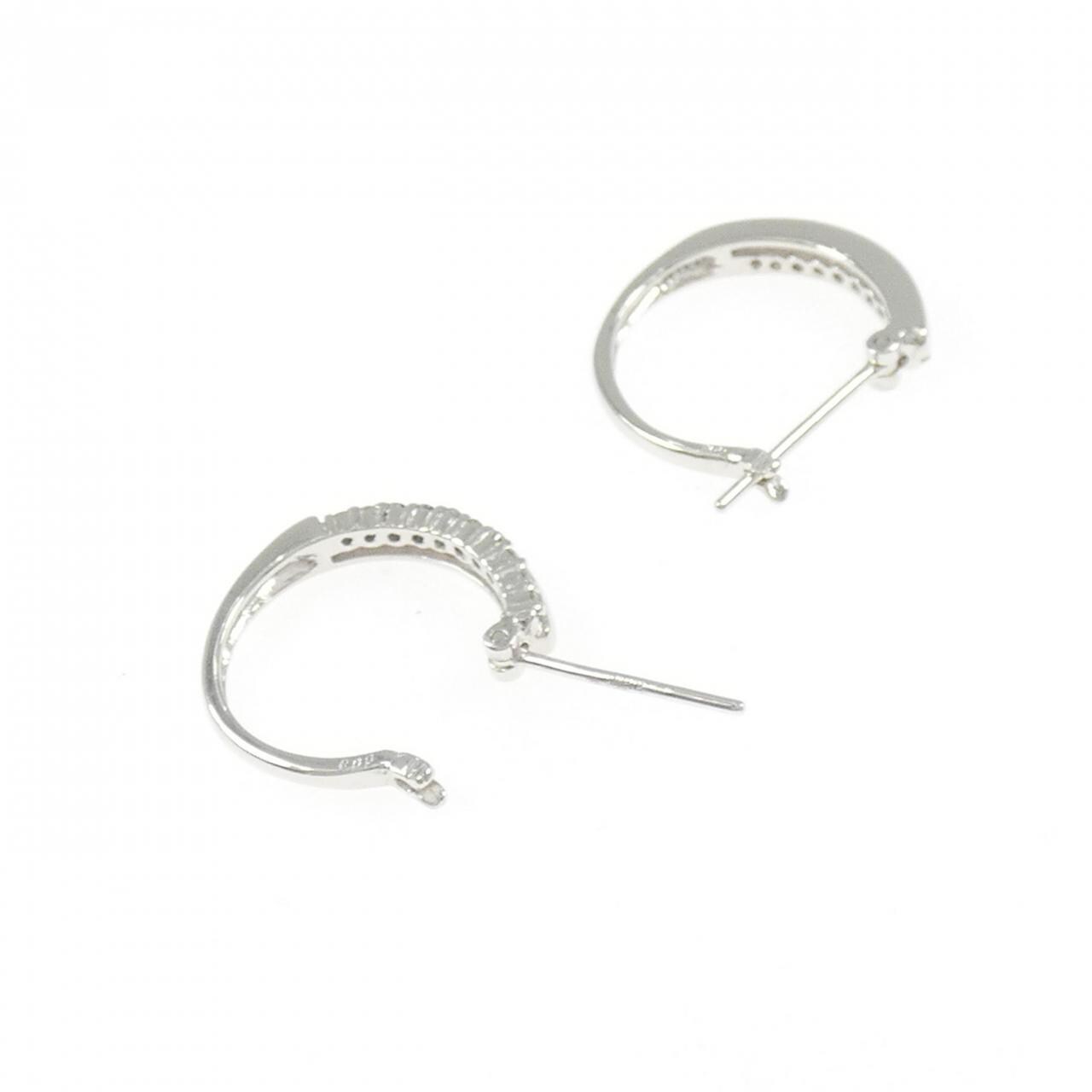 K18WG ダイヤモンド ピアス 0.16CT